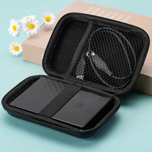 Ultimate Portable EVA Zipper Bag for Phone Chargers, Shavers, and Accessories - Durable Hard EVA Storage Case